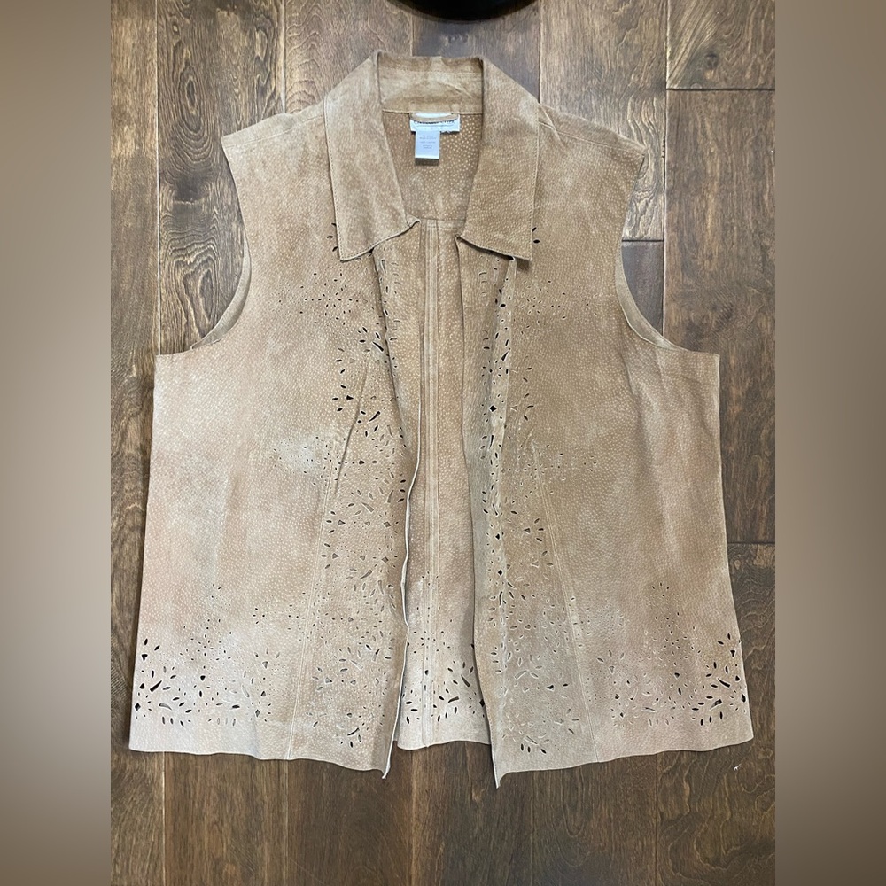 Leather Vest- Coldwater Creek
